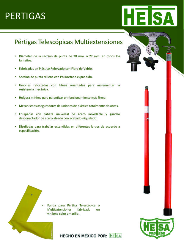 Dscripcion Pertiga Telescopica Multiextensiones